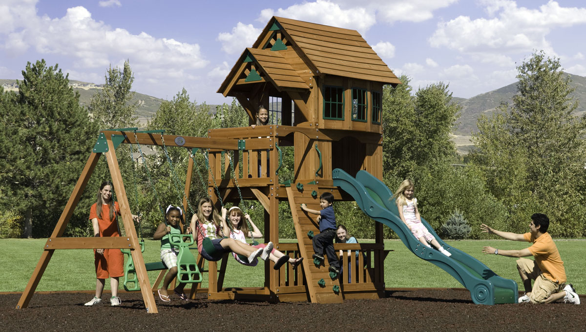 Backyard With Playset
