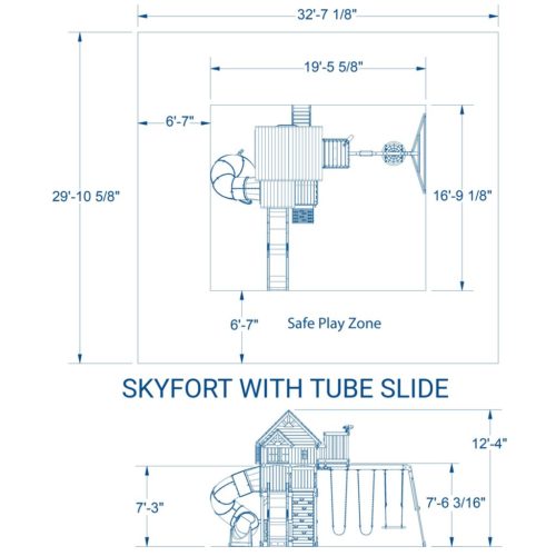 Skyfort With Tube Slide Swingsets and Playsets Nashville, TN