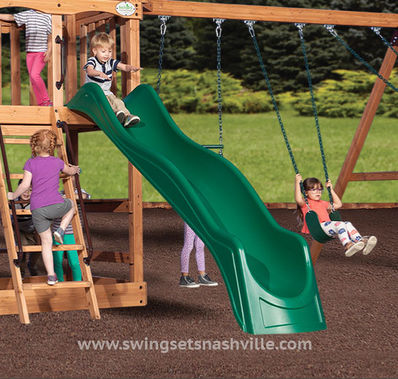 10 Foot Deluxe Wave Slide Green